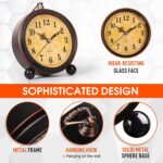 Battery Alarm Clock,Night time Gentle,Classic Hangable Tremendous Silent Non Tick... - Image 3