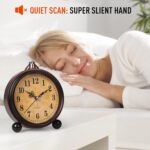 Battery Alarm Clock,Night time Gentle,Classic Hangable Tremendous Silent Non Tick... - Image 4