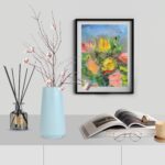 Blue Ceramic Vase, GUKJOB Small Cute Flower Vase for Pampas Grass, Hom... - Image 4