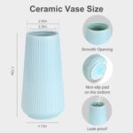 Blue Ceramic Vase, GUKJOB Small Cute Flower Vase for Pampas Grass, Hom... - Image 5