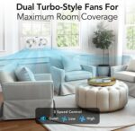 Consolation Zone Window Fan for Bed room, 9 inch 3 Velocity Twin Followers with Aut... - Image 3