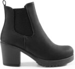 DREAM PAIRS Girls's Excessive Chunky Heel Chelsea Ankle Boots Slip On Elast... - Image 3