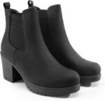 DREAM PAIRS Girls's Excessive Chunky Heel Chelsea Ankle Boots Slip On Elast... - Image 4