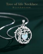 FANCIME Tree of life Birthstone necklace Sterling Silver Pendant Delivery... - Image 3