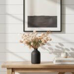 Beige Faux Flowers Silk 10 Stems With Eucalyptus, Fake Flowers For Vas... - Image 5