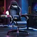 Gaming Chair,Ergonomic Therapeutic massage Laptop Workplace Desk Chair with Footres... - Image 3