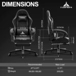 Gaming Chair,Ergonomic Therapeutic massage Laptop Workplace Desk Chair with Footres... - Image 4