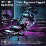 Gaming Chair,Ergonomic Therapeutic massage Laptop Workplace Desk Chair with Footres... - Image 7