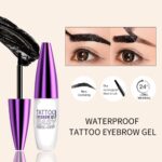 Peel Off Tattoo Forehead Tint Gel - 2pcs Black Eyebrow Package, Waterproof, Tr... - Image 4