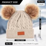 Geyoga Youngsters Toddler Winter Pompom Hat Child Knitted Beanie Hat Fake Fur... - Image 3