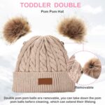 Geyoga Youngsters Toddler Winter Pompom Hat Child Knitted Beanie Hat Fake Fur... - Image 5