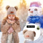 Geyoga Youngsters Toddler Winter Pompom Hat Child Knitted Beanie Hat Fake Fur... - Image 6
