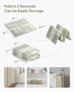 Child Ground Play Mat 47"x47" Child Playpen Mat, Foldable Child Lady Playm... - Image 5