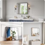 Koonmi Rest room Mirror 30x30 Black Rest room Wall-Mounted Mirrors, Mode... - Image 4