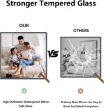 Koonmi Rest room Mirror 30x30 Black Rest room Wall-Mounted Mirrors, Mode... - Image 6