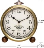 Gold Desk Alarm Clock for Bed room Children Fashionable Mantel Small Desk Clock... - Image 3