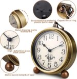 Gold Desk Alarm Clock for Bed room Children Fashionable Mantel Small Desk Clock... - Image 4