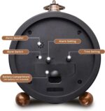 Gold Desk Alarm Clock for Bed room Children Fashionable Mantel Small Desk Clock... - Image 5