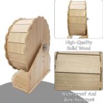 Hamiledyi Wood Hamster Wheel, Small Pets Train Wheel, Silent Runn... - Image 4