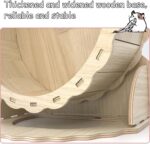 Hamiledyi Wood Hamster Wheel, Small Pets Train Wheel, Silent Runn... - Image 5