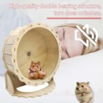 Hamiledyi Wood Hamster Wheel, Small Pets Train Wheel, Silent Runn... - Image 6