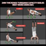 Push Up Bar, Parallettes Bars For L-sit & Dip, Heavy-Obligation No Wobbling ... - Image 4