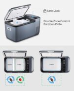ICECO GO20 Twin Zone 12V Fridge, Transportable Fridge Freezer with SE... - Image 3