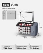 ICECO GO20 Twin Zone 12V Fridge, Transportable Fridge Freezer with SE... - Image 4