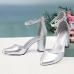 Ankis Closed Toe Heels for Girls -Black Nude White Silver Gold Womens ... - Image 3