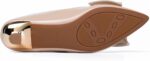 Womens Low Kitten Heels Dressy Sneakers Work Snug Closed Toe Flowe... - Image 5