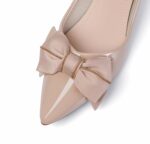 Womens Low Kitten Heels Dressy Sneakers Work Snug Closed Toe Flowe... - Image 6