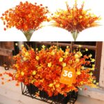 Synthetic Fall Flowers for Open air,36 pcs Fake Open air Crops Reali... - Image 3