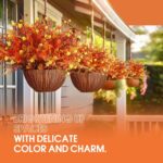 Synthetic Fall Flowers for Open air,36 pcs Fake Open air Crops Reali... - Image 7
