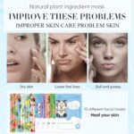 20 Sheets Face Masks Skincare,Hydrating Face Masks Appropriate for All Sk... - Image 4