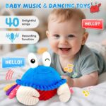 Child Toys 12-18 Months, Musical Crawling Crab Plush Toy - 40 Songs & R... - Image 3