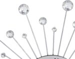 Deco 79 Metallic Starburst Ornamental Wall Clock With Crystal Accents for... - Image 4
