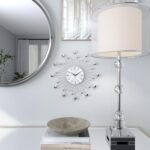 Deco 79 Metallic Starburst Ornamental Wall Clock With Crystal Accents for... - Image 5