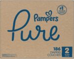 Pampers Pure Safety Child Diapers, Dimension 2 (12-18 lbs), 186 Depend, U... - Image 7