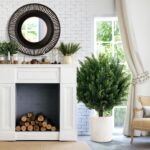 27.6" H Synthetic Vegetation Outside Set of two, Synthetic Cypress Topiary... - Image 5