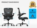 Ergonomic Workplace Chair - X-Formed Laptop Desk Chairs Comfortable, Mesh Hig... - Image 3