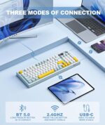 Wi-fi Keyboard Creamy Membrane with Rainbow Backlight,3-Mode Connec... - Image 3