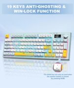 Wi-fi Keyboard Creamy Membrane with Rainbow Backlight,3-Mode Connec... - Image 6