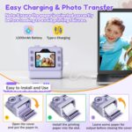 Instantaneous Digicam, Instantaneous Print Digicam for Youngsters with 1080P Movies, Entrance... - Image 5