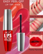 Peel Off Lip Tint Stain,Peel Off Lip Liner Stain Tattoo Nude Pink Lipg... - Image 4