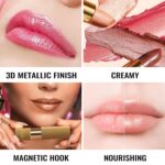 Oulac Pink Lipstick for Girls with Metallic 3D Shine Light-weight Hydra... - Image 3