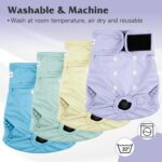 4 Pack Reusable Feminine Canine Diaper, Extremely Absorbent Doggie Diapers for... - Image 4