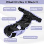 4 Pack Reusable Feminine Canine Diaper, Extremely Absorbent Doggie Diapers for... - Image 5