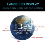Digital Desk Clock with Massive LED Show, Earth Fashionable Date Temperatu... - Image 4