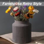 Farmhouse Vase for Dwelling Decor, Classic Rustic Terracotta Flower Vase S... - Image 5