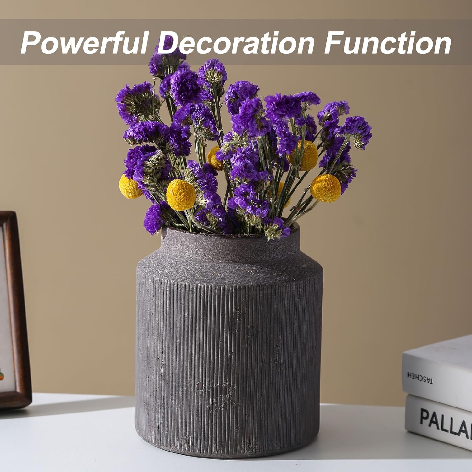 Farmhouse Vase for Dwelling Decor, Classic Rustic Terracotta Flower Vase S... - Image 5